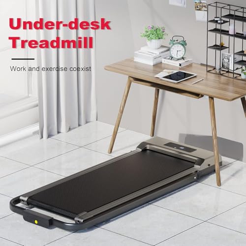 Jupgod Folding Treadmill, 2.5HP Under Desk, Adjustable Speeds