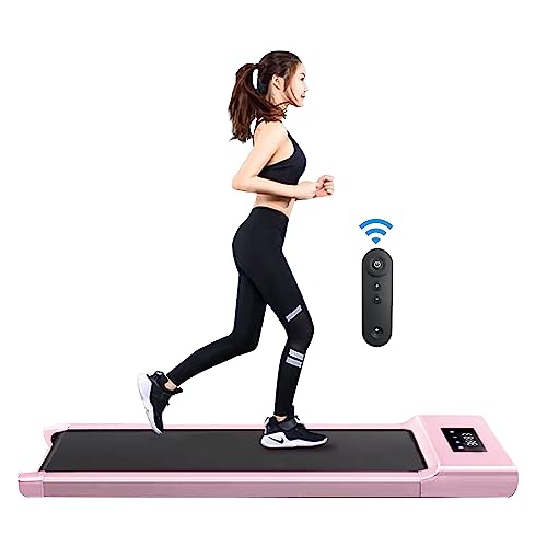 Pink Under Desk Treadmill with Bluetooth & Remote Control