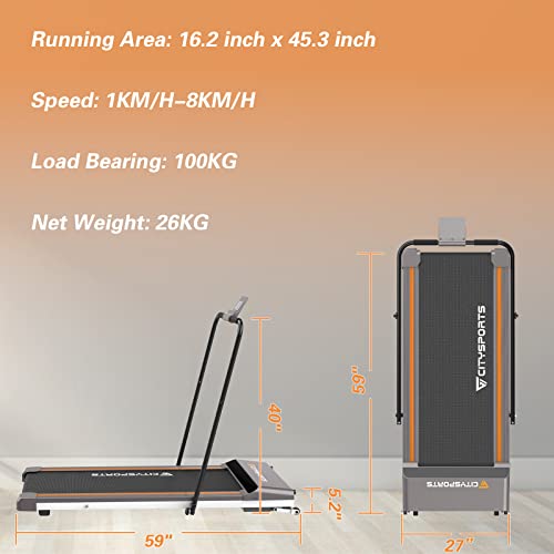 CITYSPORTS Tapis de Course Pliant, Tapis de Marche Electrique