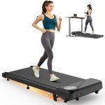THERUN 4° Manual Incline Portable Walking Treadmill