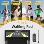 4 in 1 Incline Walking Pad Treadmill with Remote