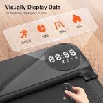 THERUN 4° Manual Incline Portable Walking Treadmill