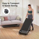 THERUN 4° Manual Incline Portable Walking Treadmill