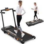 LIKESPORTING Folding Under Desk Treadmill with Remote