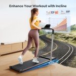 Folding Incline Treadmill with Adjustable Speed