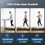 MERACH 3-in-1 Portable Under Desk Walking Treadmill