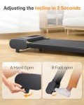 UREVO Compact Manual Incline Treadmill with Remote