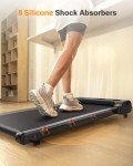 UREVO Compact Manual Incline Treadmill with Remote