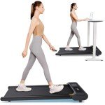 UREVO Compact Manual Incline Treadmill with Remote