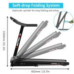 Bluetooth Folding Treadmill with Heart-rate Sensor, Multi-functional Display