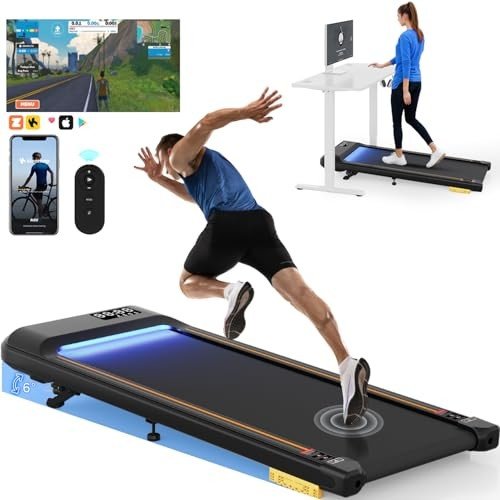 Sperax Under Desk Treadmill Sperax With APP, 3 In 1 Under Desk Treadmill, 2.5HP Low Noise Walking Treadmill Pad With Remote Control Walking Vibration Pad