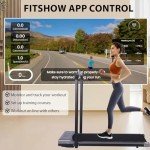 Foldable Under Desk Treadmill with Bluetooth Speaker & Remote