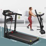 FK Sports Folding Treadmill with 2HP Motor, Bluetooth