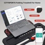 CITYSPORTS Foldable Home Treadmill with LED Display