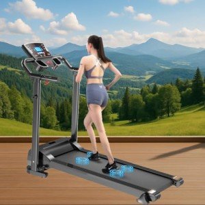 XEO HOME Foldable Electric Treadmill for Home Gym