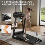 Bluetooth Folding Treadmill with Heart-rate Sensor, Multi-functional Display