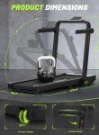 Folding Treadmill with Bluetooth Speaker - Home Office Fitness