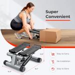 Sunny Mini Stepper with Resistance Bands and Monitor