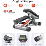 Sunny Mini Stepper with Resistance Bands and Monitor
