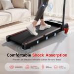 Portable Folding Treadmill with Incline and Handle Bar