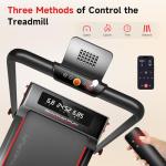 Portable Folding Treadmill with Incline and Handle Bar