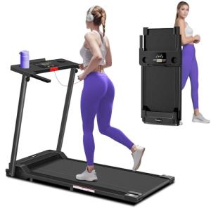 Updated Portable Treadmill With Handles For Home