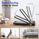 YPOO Foldable Treadmill with Handle Bar and Incline