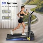 YPOO Foldable Treadmill with Handle Bar and Incline