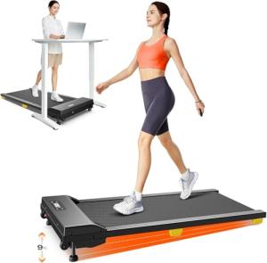 Lightweight Under Desk Treadmill with Manual Incline