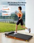 Lightweight Under Desk Treadmill with Manual Incline