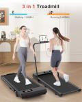 Compact Folding Treadmill with Incline and Remote