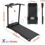 Xeo Home Folding Electric Treadmill With Bluetooth Speakers