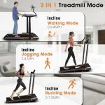 Foldable Under Desk Treadmill with Incline and Apps