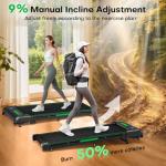 FOUSAE 10KM/H Incline Walking Pad for Home