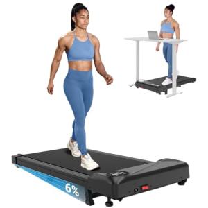 THERUN Portable Under Desk Treadmill with 6% Incline