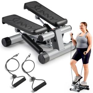 Sunny Mini Stepper with Resistance Bands and Monitor