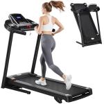 HOMCOM Folding Treadmill with Manual Incline & LED Display