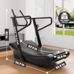 Delavin Curved Manual Treadmill with Digital Display