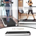 COSTWAY 2 in 1 Under Desk Treadmill - White
