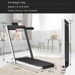 COSTWAY 2 in 1 Under Desk Treadmill - White