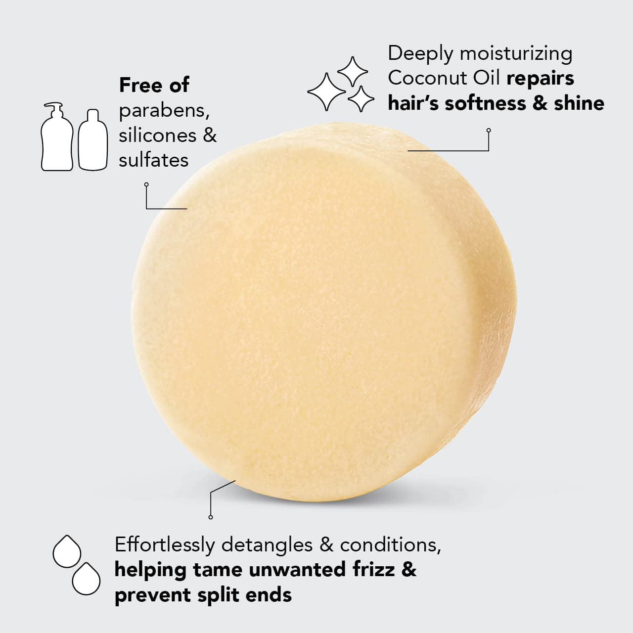 Coconut & Shea Moisturizing Conditioner Bar - Eco-Friendly