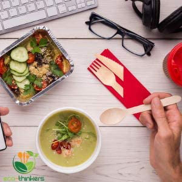 Eco-Friendly Wooden Cutlery Set - 200 Pieces
