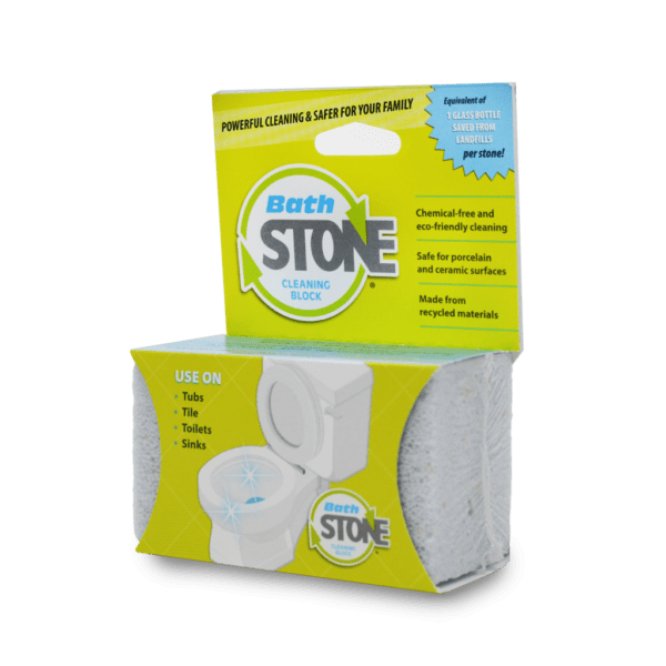 BathStone Cleaning Block 3-Pack, Chemical-Free Eco-Friendly Bathroom Cleaner
