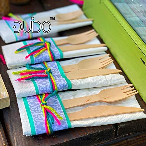 Eco-Friendly Biodegradable Wooden Utensils (Pack of 220)