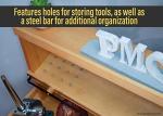Deluxe Wooden Jewelers Bench with Tool Rack