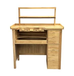 Solid Wood Jewelers Workbench with Storage Drawers