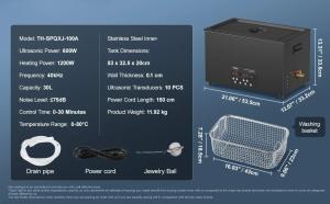 Digital Ultrasonic Cleaner for Jewelry and Glass