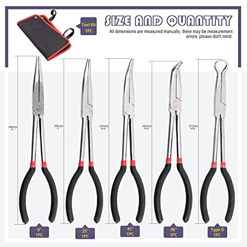 Swpeet 5Pcs Long Reach Goldsmithing Pliers Set