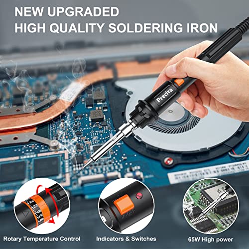 135W Adjustable Ceramic Soldering Iron Kit - 5pcs Tips