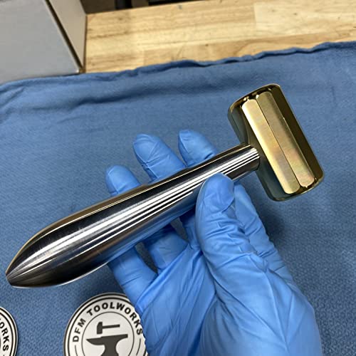 12-Sided Brass Chisel Hammer Mallet - USA-Made (16 oz)